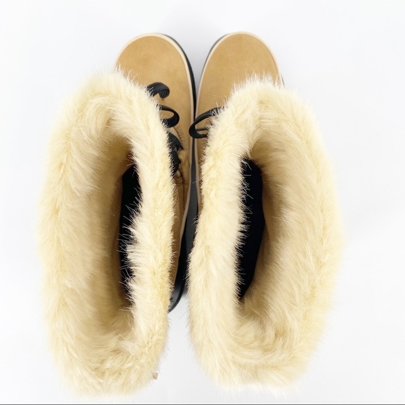 Sorel Tivoli III Lace Up Snow Winter Boots Suede Faux Fur Size 10 - Picture 8 of 10